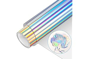 VINYL FROG 12"x5ft Silver Holographic HTV Vinyl Roll