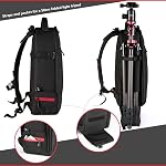DSLR Camera Backpack Waterproof Camera Bag for SLR/DSLR Camera, Lens and Accessories, Black (Large)