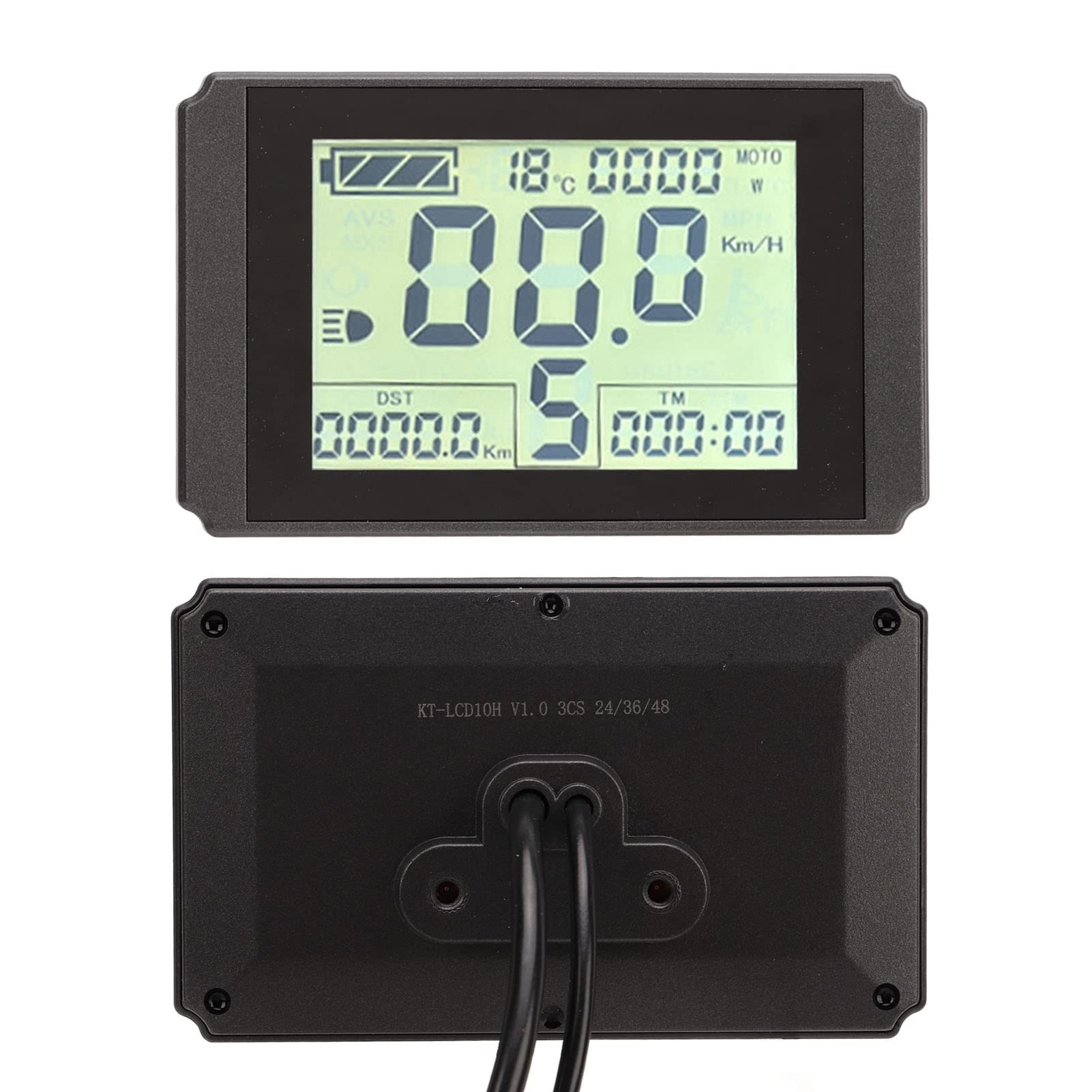 Buachois Pantalla LCD de Repuesto para Bicicleta Eléctrica con Conector SM