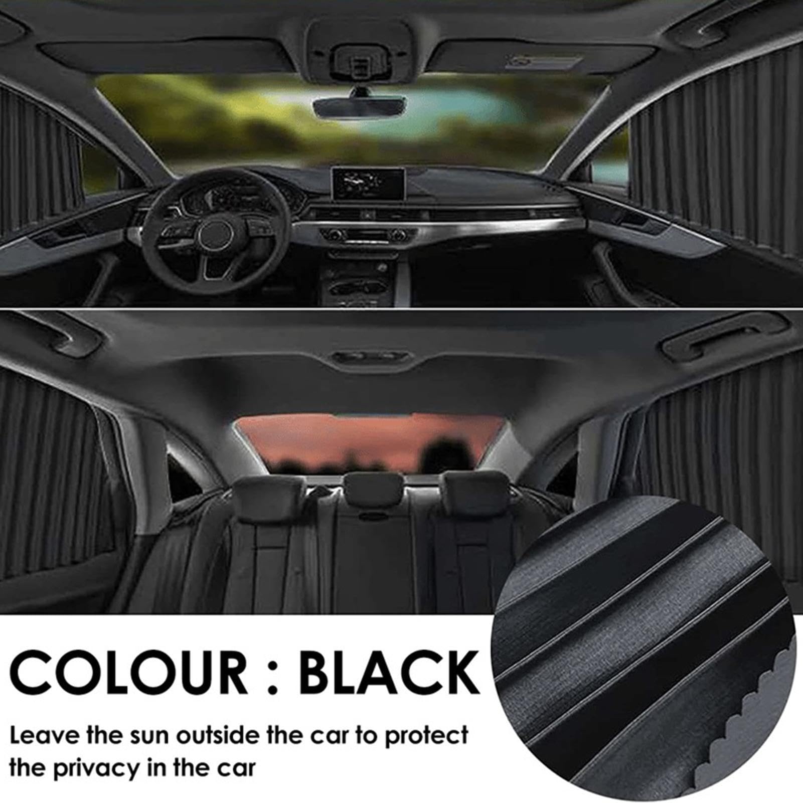 Parasole Per Finestrino Laterale Schermo Oscurante Magnetico Scorrevole | Coprifinestrini Auto Per Viaggio su Strada Outdoor Lunghe Percorrenze Spostamenti Quotidiani Furgoni SUV
