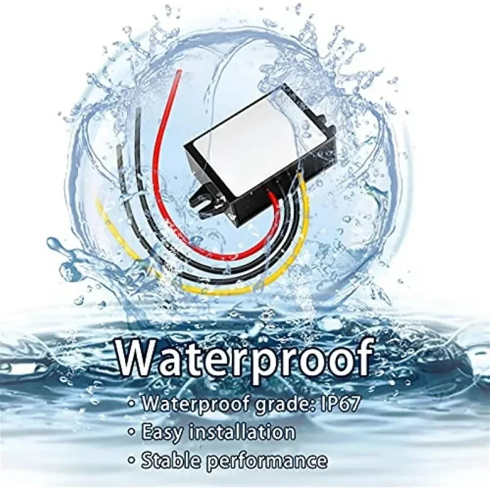 DC 15V-80V 24V 36V 48V 72V Step DOWN do 12V 1A-5A Moduł Zasilacz samochodowy Przetwornica napięcia Wodoodporny Regulator DC DC (Kolor: 15V-80V do 12V 3A)