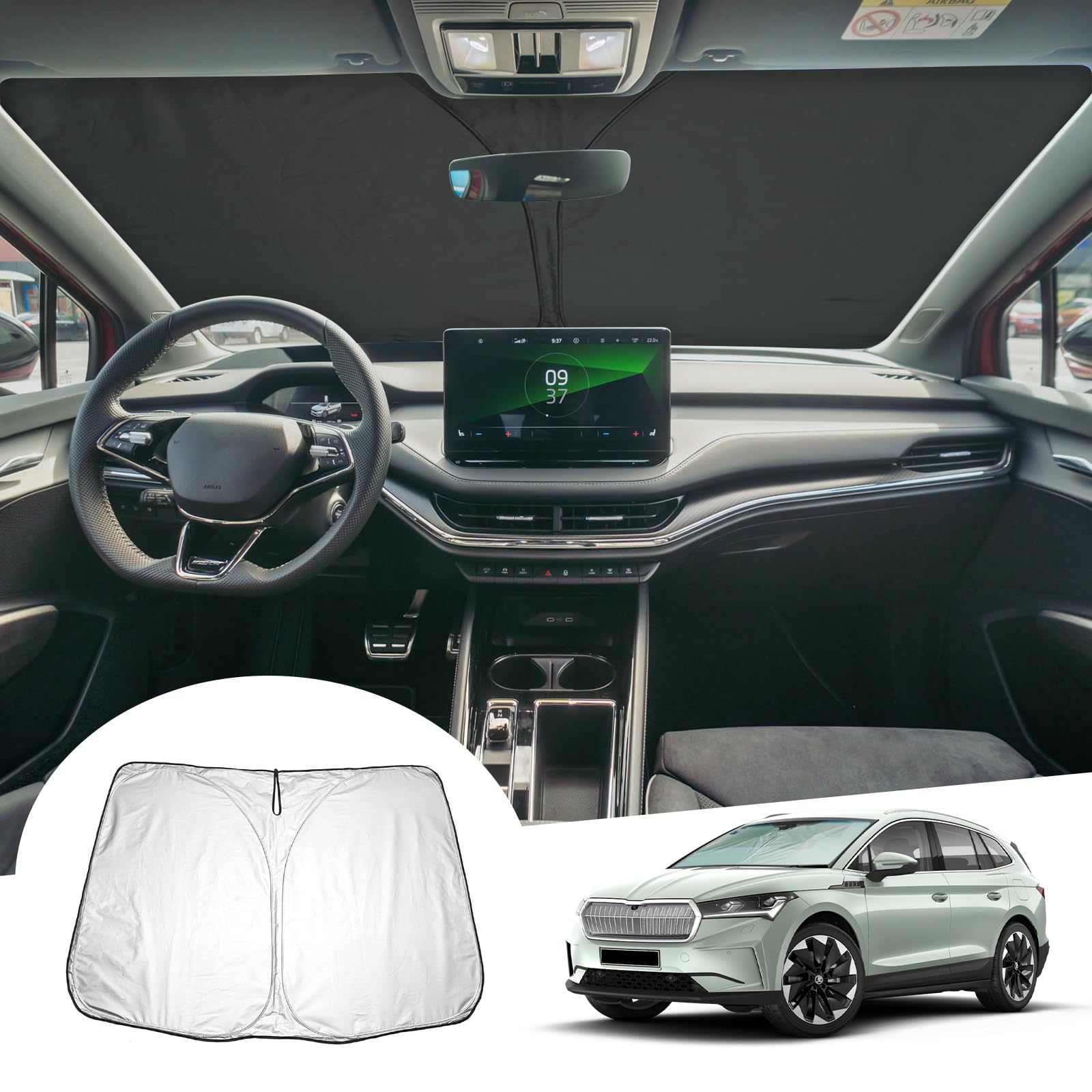 Pare-soleil Magnétique Pour Skoda Karoq NU7 2018-2023 - 2 Pièces Pour Vitres Arrière, Anti-UV, Anti-chaleur, Anti-moustiques - 4