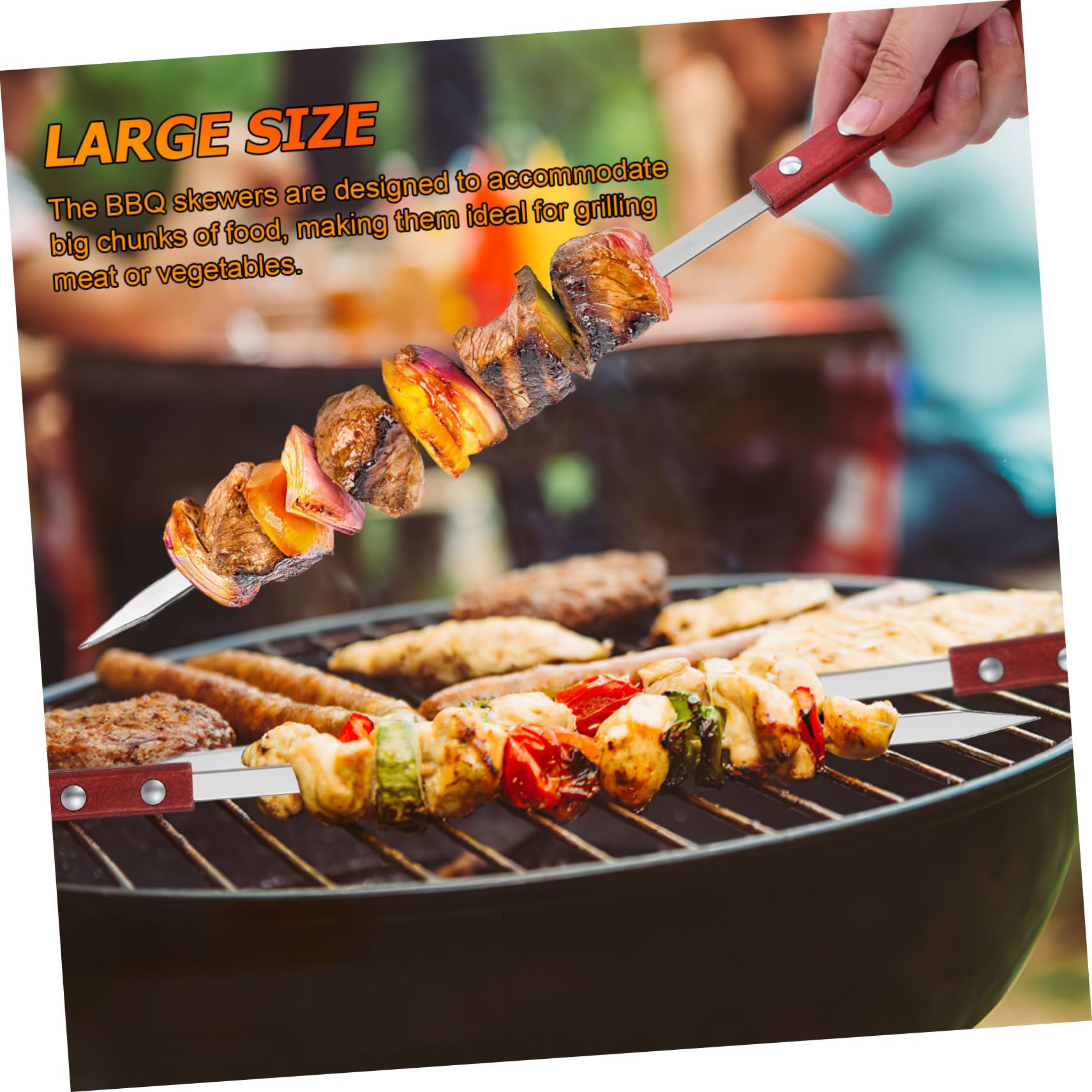 SUPVOX Pezzi Spiedini Per Barbecue In Acciaio Inox Bastoncini Per Barbecue Spiedini Per Grigliare Spiedini Per Barbecue Bastoncini Per Arrostire Barbecue Spiedini Spiedini In Acciaio