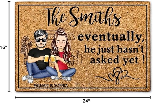 Vista 31 de Felpudo personalizado para marido, esposa, pontón, capitán y su pontón reina Live Here, tapete para el marido, esposa, regalo de pontón 19