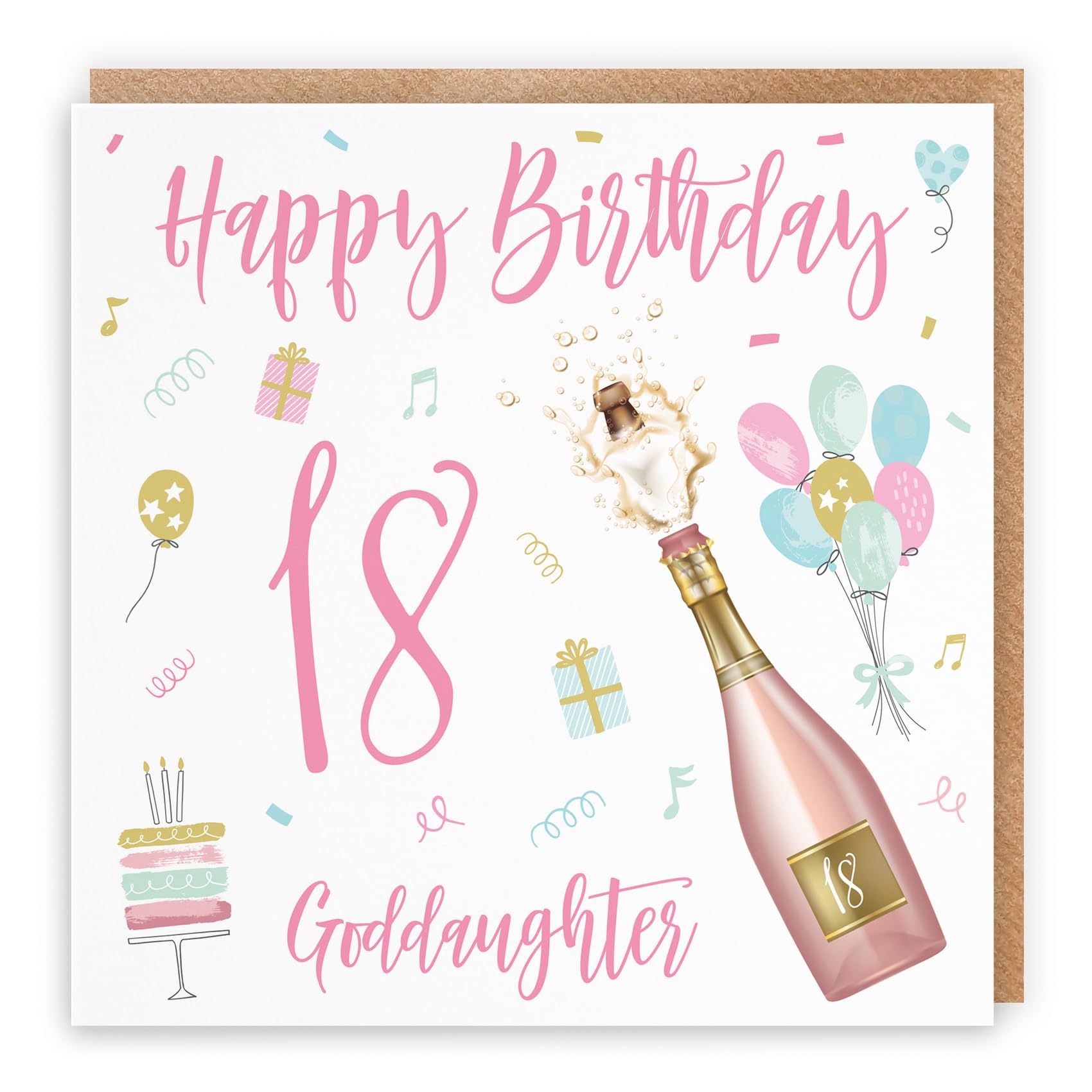 Hunts England - Biglietto Di Auguri Per 18° Compleanno Femminile, Per