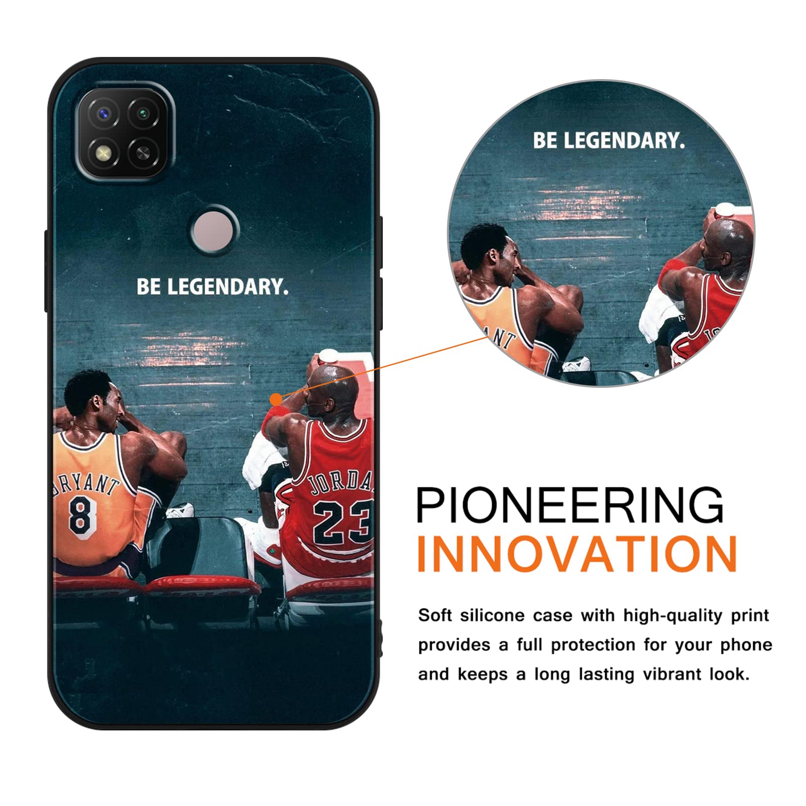 Custodia Per Xiaomi Redmi 9C/9C NFC (2 Pezzi) - Design Calcio, In Silicone TPU, Ultra Sottile, Antishock, Per Ragazzi E Bambini - 4