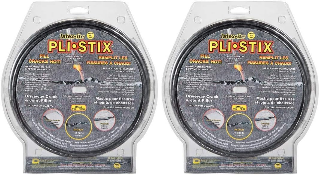 Dalton Enterprises 36099 PLI-STIX 60 Ft. Asphalt and Concrete Crack Filler (2 Pack)