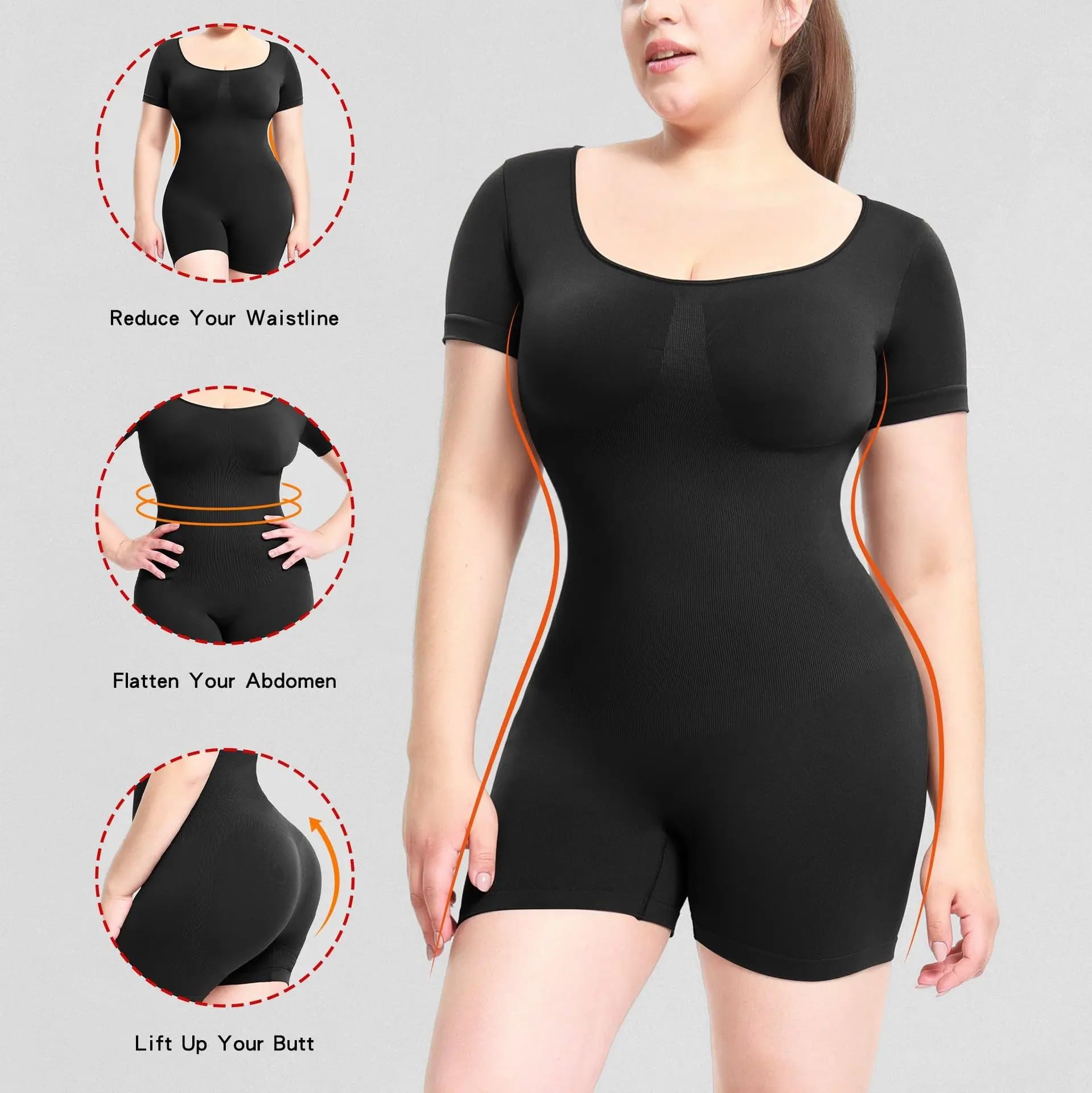 Ballett Trikot Frauen Kurzarm Nahtlose Shapers Weibliche Elastische Basis Shapewear Frauen Body Shaper Bauch Kontrolle