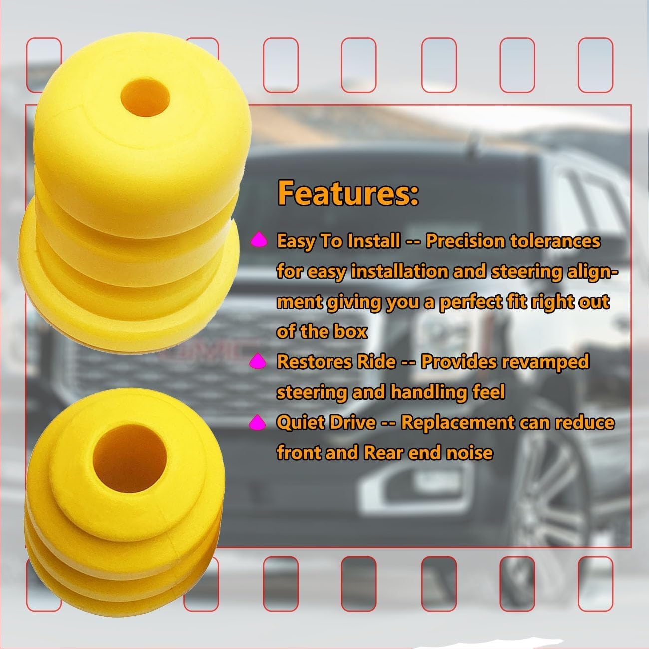 Front Bump Stops 4-Pack Front Lower Suspension Bump Pads For Chevrolet ...