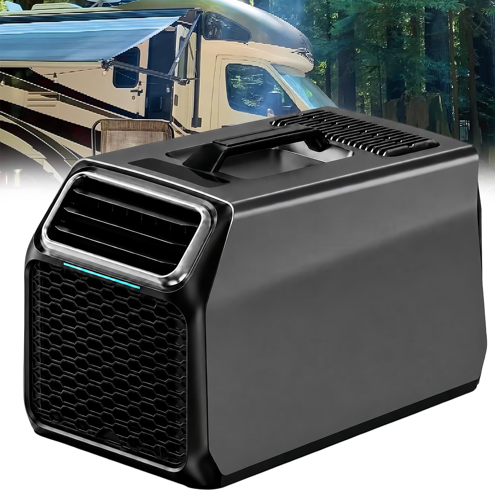 Tent Air Conditioner Portable 5000 BTU, 1400W Fast Cooling 3-in-1 Camp AC Unit with Sleep Mode & Dehumidifier, Small Portable AC for RV, Dorm, College Apartment, Truck, Picnic