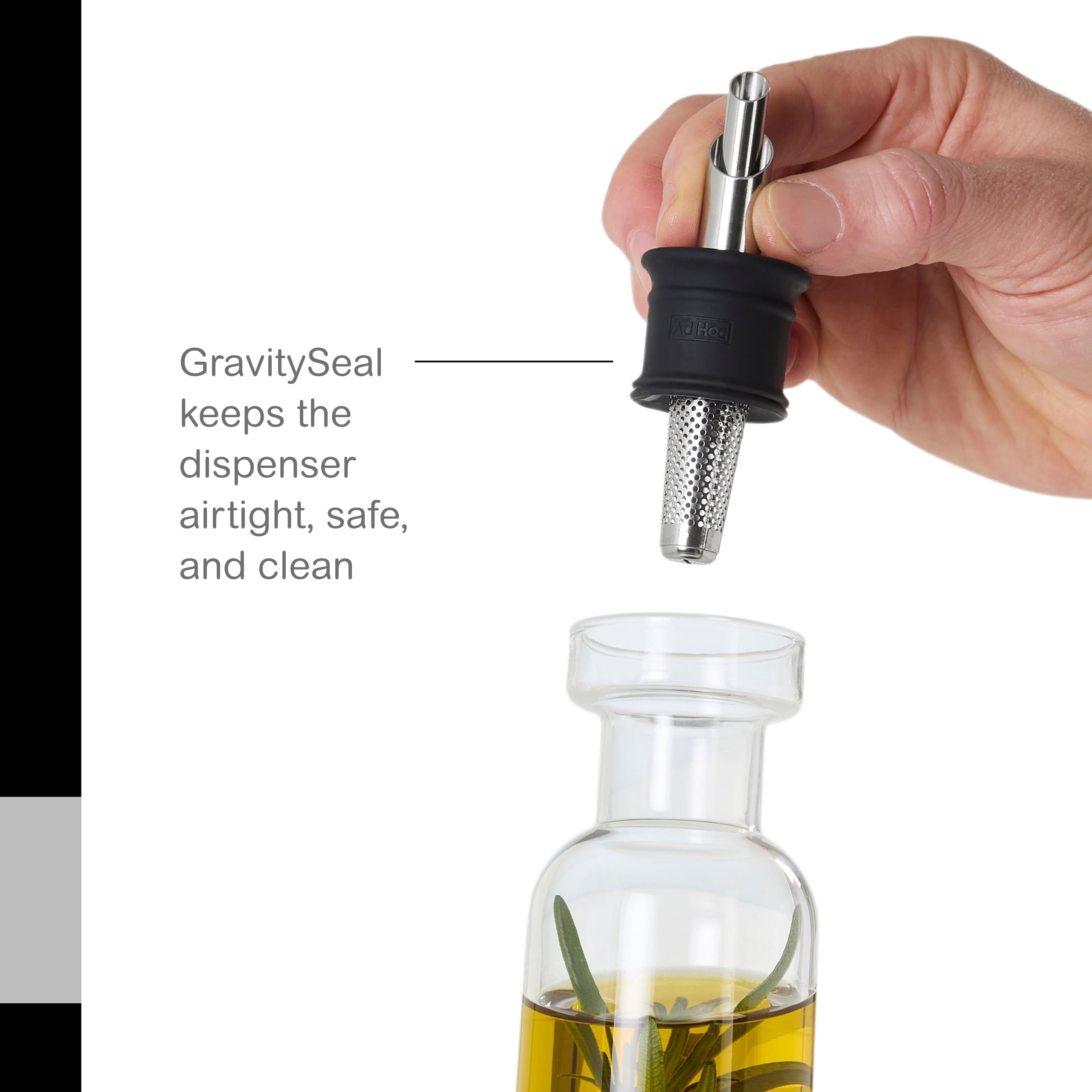 Bottiglia Olio Di Vetro Con Filtro 570ml - Dispenser Per Oli Aromatici - Foto 7