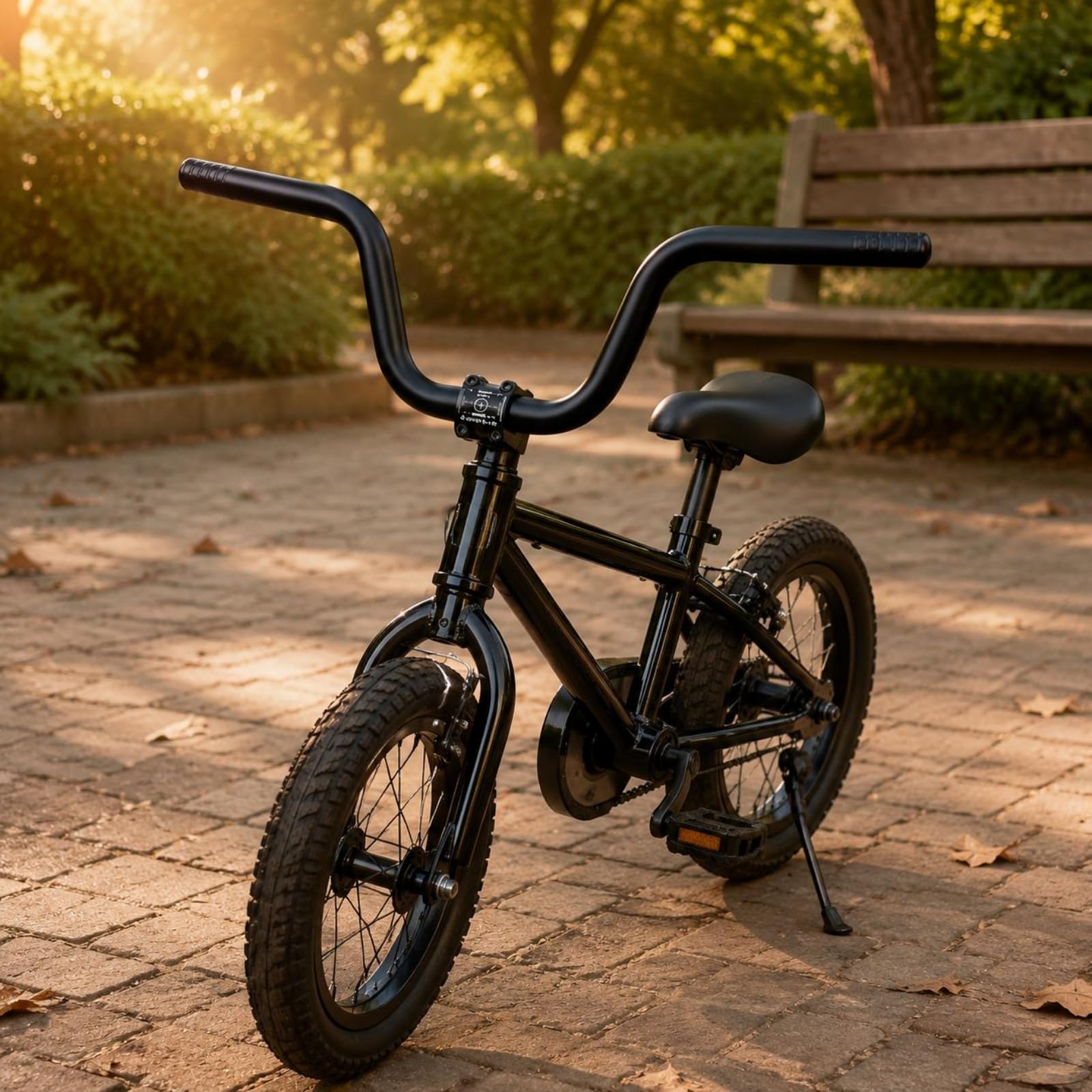 Gralara 2 Pezzi Manubrio Pieghevole Rialzato Resistente Manubrio Bici in Alluminio Facile da Montare per Bambini, Altezza 120mm