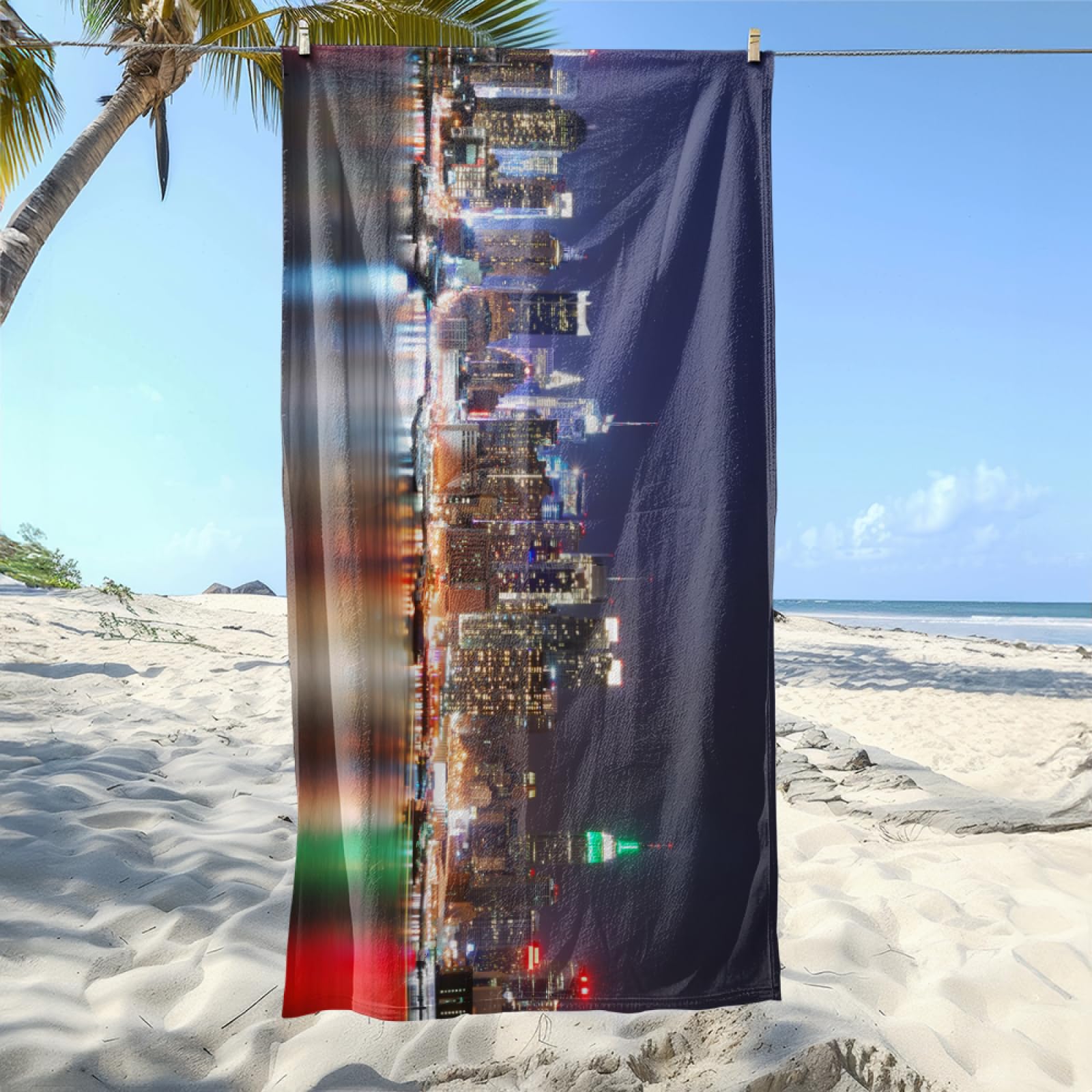 Telo Mare Microfibra 210x230 Blu Telo Spiaggia Grande Antisabbia,XXL Asciugamano Mare, Asciugatura Rapida, Stuoia Spiaggia Leggero E Portatile