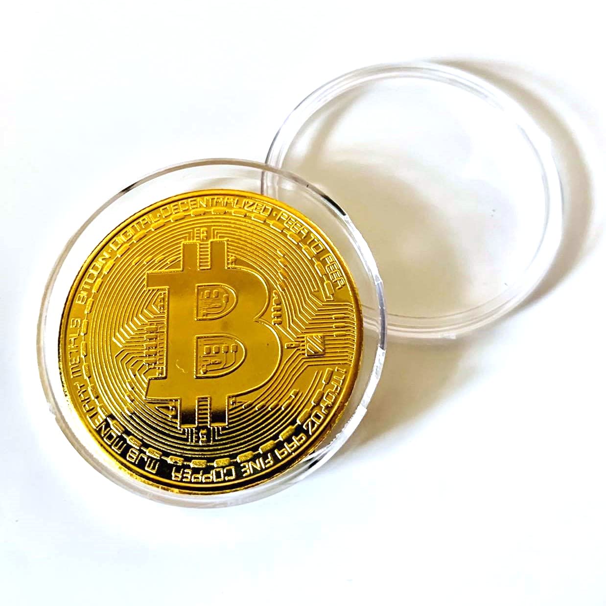 Cryptocurrency Collectable Crypto Physical Gold Metal Coins (Bitcoin BTC) :  Amazon.ca: Toys & Games