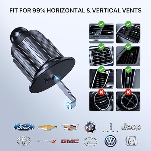 Miniatura 5 de Soporte de teléfono para automóvil, clip de ventilación de aire 2023 que nunca se cae Soporte universal para teléfono para tu automóvil, soporte