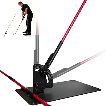Golf Alignment Sticks - Golf Sticks Alignment Holder Plate, Golf Alignment Rods Aid for Aiming, Putting, Full Swing Trainer, Posture Corrector Golf Training aid