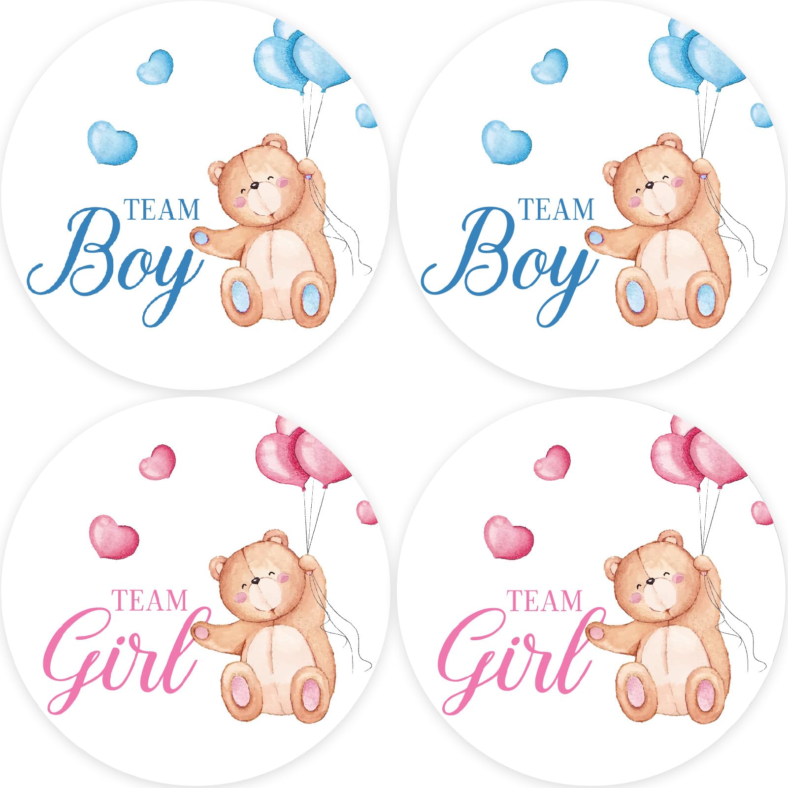 80 Pcs Gender Reveal Stickers,Team Boy or Team Girl Stickers,Round Circle Labels Stickers for Gender Reveal Parties Baby Showers Decorations and Supplies(2 Inches)
