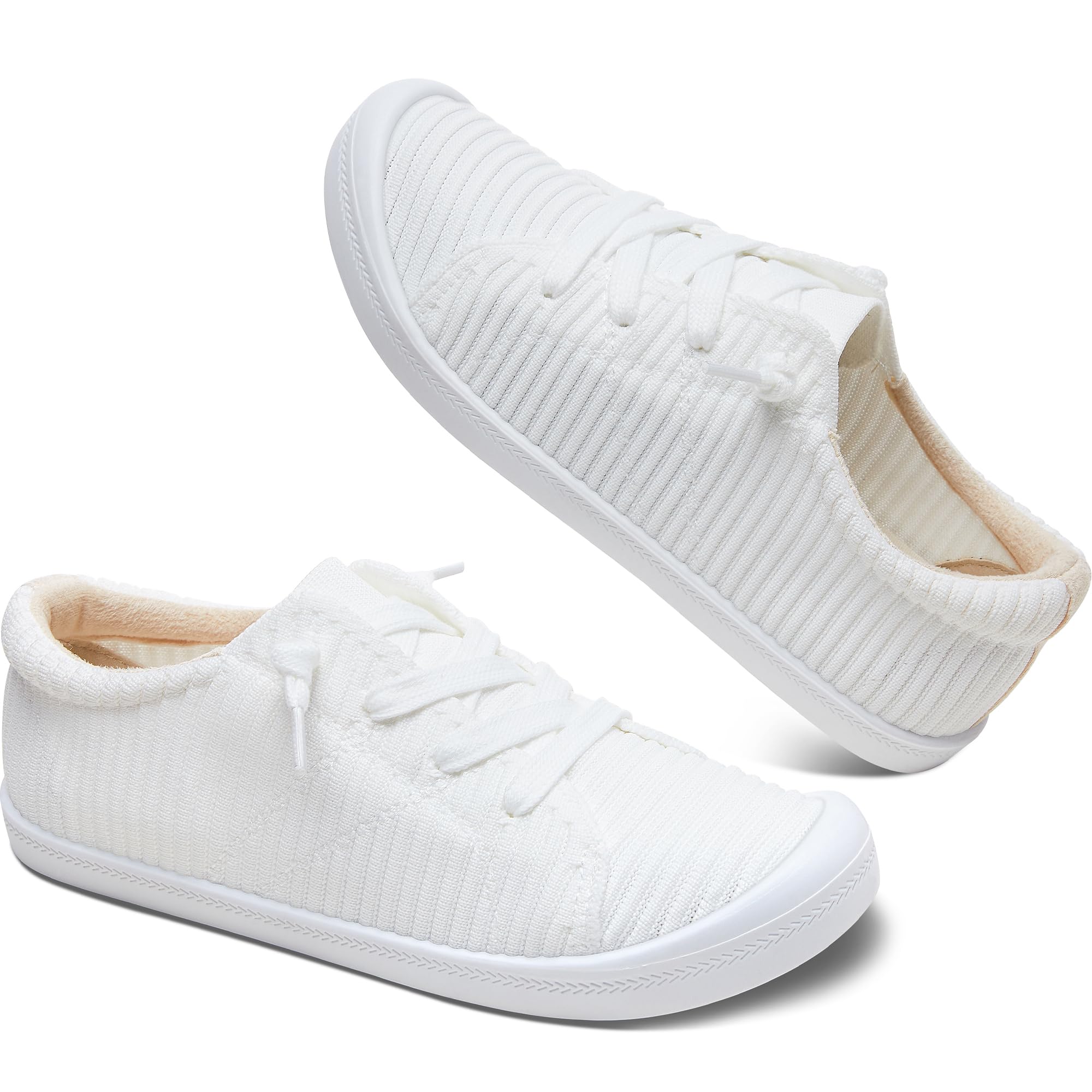 Mesh Slip On Shoes Women Comfort Knit Slip On Loafer Casual Fashion Sneaker Lightweight and Breathable Walking Flats-image-36