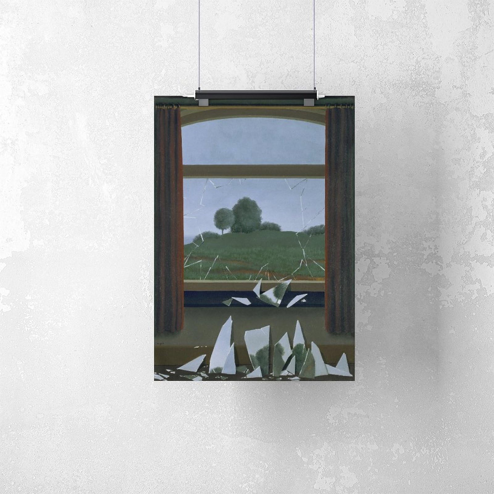WCYB La Clef Des Champs Nerka Magritte Surrealizm wydruki plakat na płótnie Deco obrazy ścienne do biura salonu bez ramki 40,6 cm szer. x 61 cm W