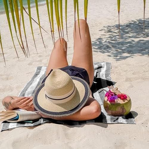 Miniatura 6 de Toallas de playa personalizadas para adultos  Toallas de piscina personalizadas con nombre  Toallas de playa a rayas 100% algodón para mujeres y