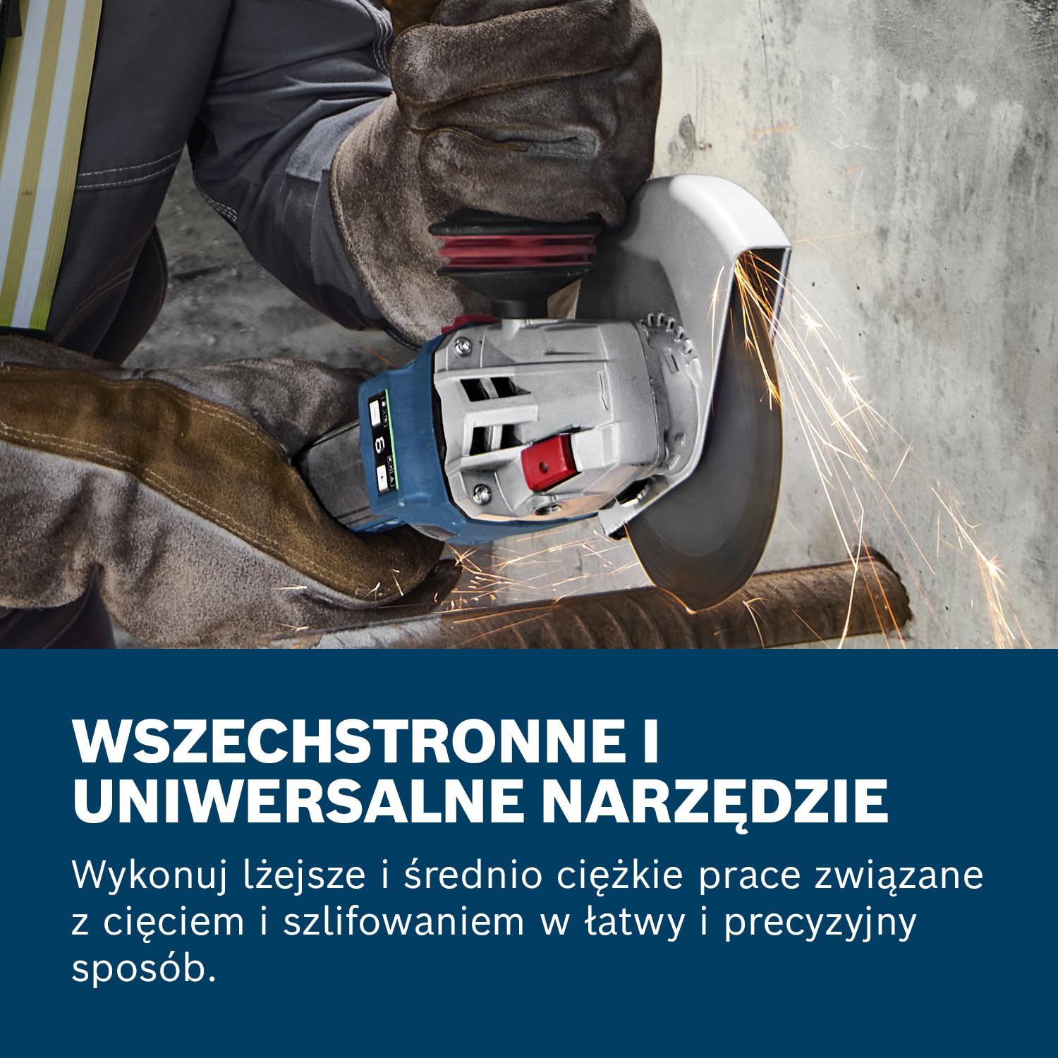 Bosch Professional 18 V firmy Bosch: akumulatorowa szlifierka kątowa GWS 18V-11 (Ø tarczy 125 mm) bez regulacji prędkości obrotowej