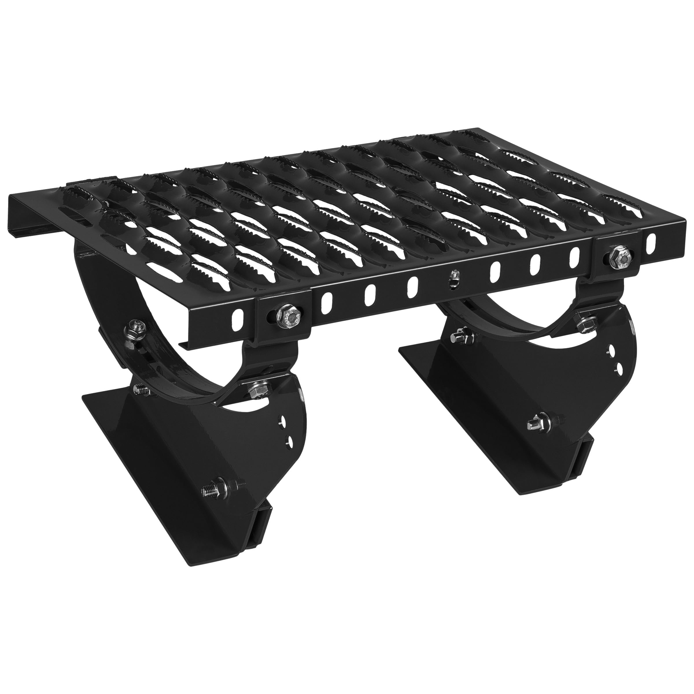 Dachtritt Steigtritt 80 cm Komplett für stehender Doppelfalz Blech stehfalz (RAL 9005 - Schwarz)