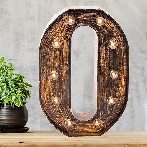 Miniatura 8 de Pooqla Letras vintage de marquesina iluminadas con luces, estilo industrial iluminado, letras del alfabeto iluminadas, para cafetería, apartamento,