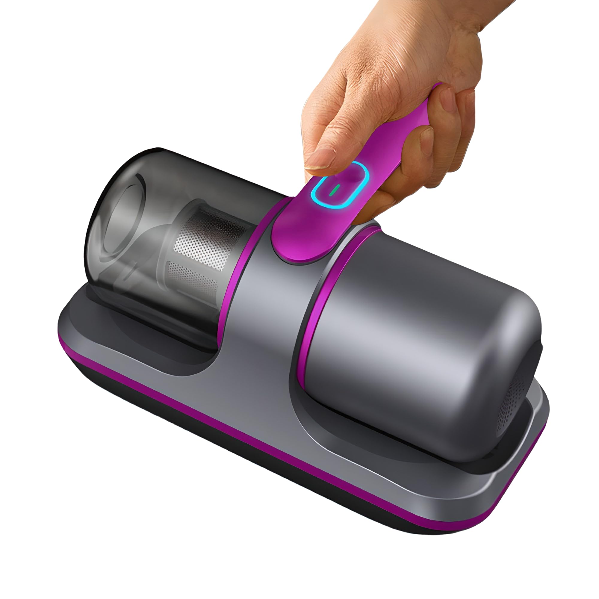 Aspiradora de mano 8000Pa UV-C removedor de polvo profundo con 6 filtros para cama, sofá y pelo de mascotas, solución de limpieza potente y eficiente