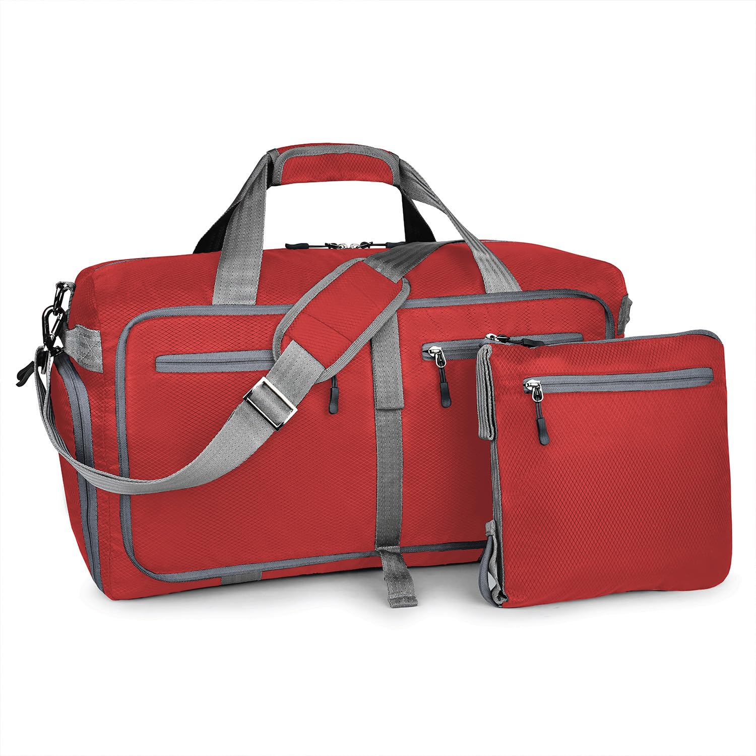 FATMUG Polyester Foldable Duffle Travel Bag Luggage For Travel, Packing And Storage – Men & Women – (60 L, Red, 28 Cm) FATMUG Polyester Foldable Duffle Travel Bag Luggage For Travel, Packing And Storage – Men & Women – (60 L, Red, 28 Cm)