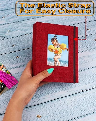 Miniatura 2 de Álbum de fotos pequeño de 5 x 7 pulgadas, 2 unidades, cada 26 páginas transparentes con capacidad para 52 imágenes. Álbum de fotos de 5 x 7 para