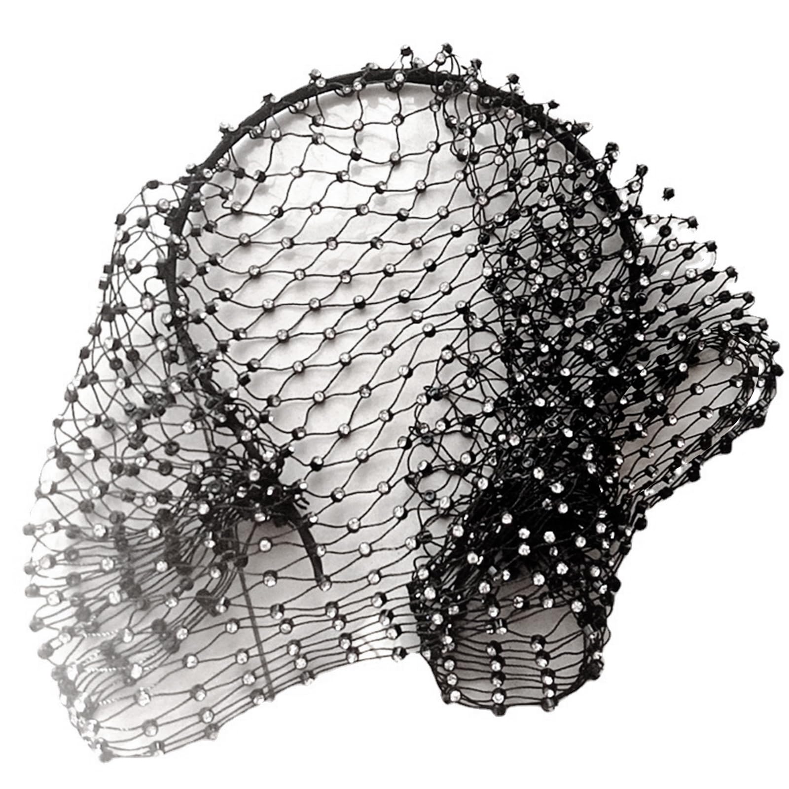 Fentency Vintage Net Face Veil Headbands Stylish Headpiece Sparkling Bridal Rhinestones For Bridal Party Wedding Accessories