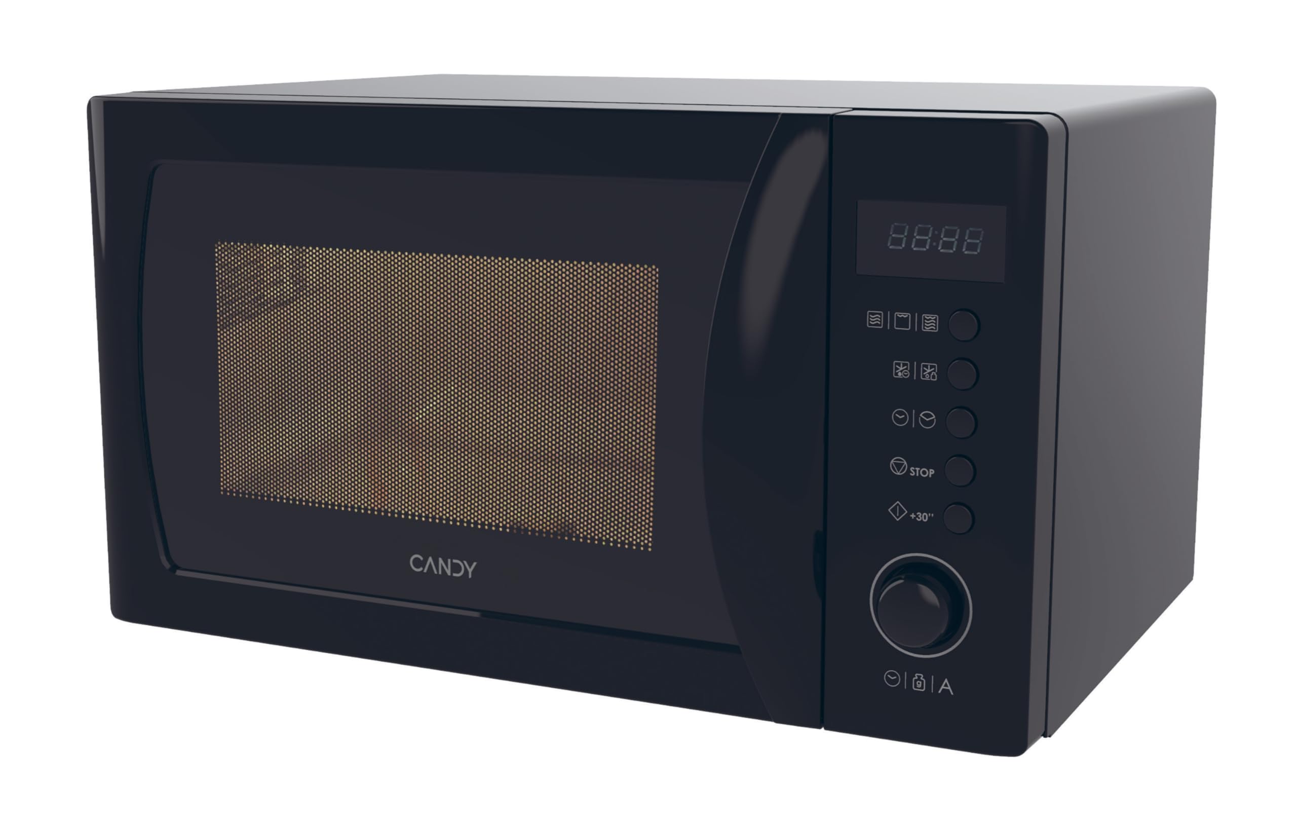 Candy Idea CMGA20SDLB Mikrofalówka Grill,20L, 700W-1050W,5 Poziomy mocy,8 Programy, Akustyczny Alert Zakończenie, Talerz 25,5CM, Grill Rack, Odszranianie, Otwarcie Lewy,Czarny