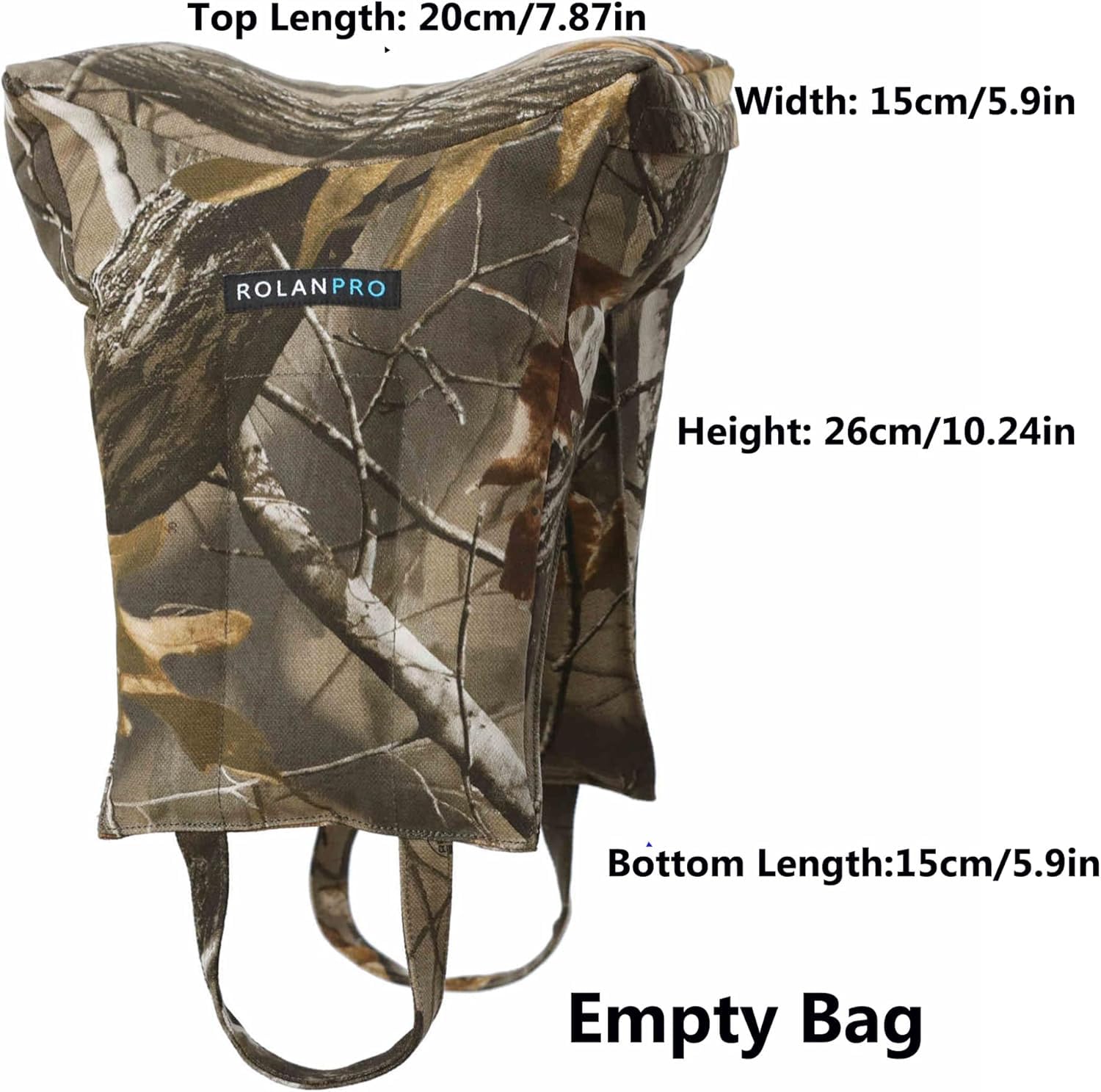 Rolanpro Objektiv-Fensterkissen, Objektivkissen, Foto-Sitzsack (mit Öffnungen, muss selbstladend Sein), leerer Beutel, #23, Braun, Dschungelfarbe