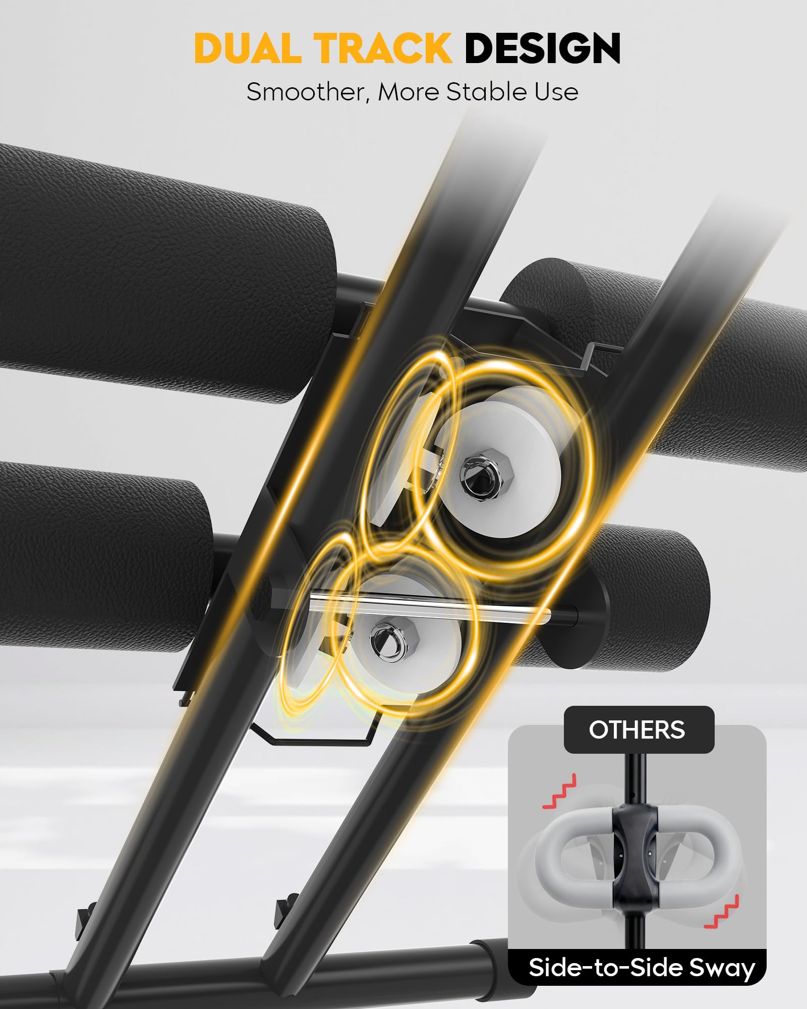 GUUG Bauchmuskeltrainer Bauchtrainer für Zuhause: Bauch Trainingsgerät Klappbar Bauchmuskeltraining Gerät Fitness Bauchtraining Abdominalmaschine Home Gym Equipment für Zuhause Männer Frauen