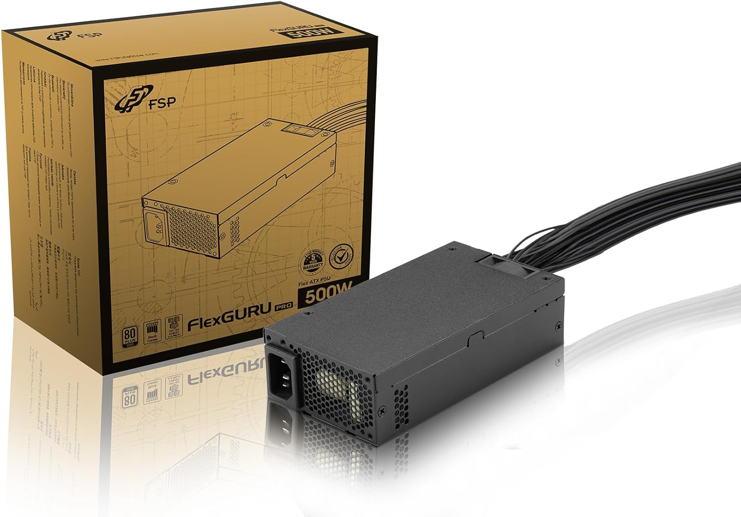 FSP/Fortron FlexGURU PRO 500W alimentatore per computer 24-pin ATX Nero