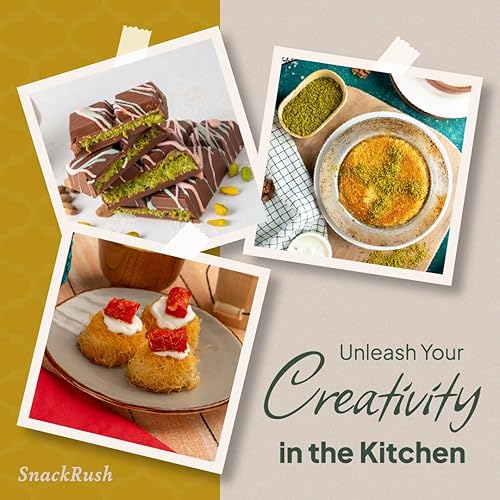 Miniatura 3 de SnackRush Kadayif seco y picado - Masa Phyllo triturada 200g (7.05 oz)  Perfecto para Kunafa, Knafeh, chocolate de Dubai, postres de crema de