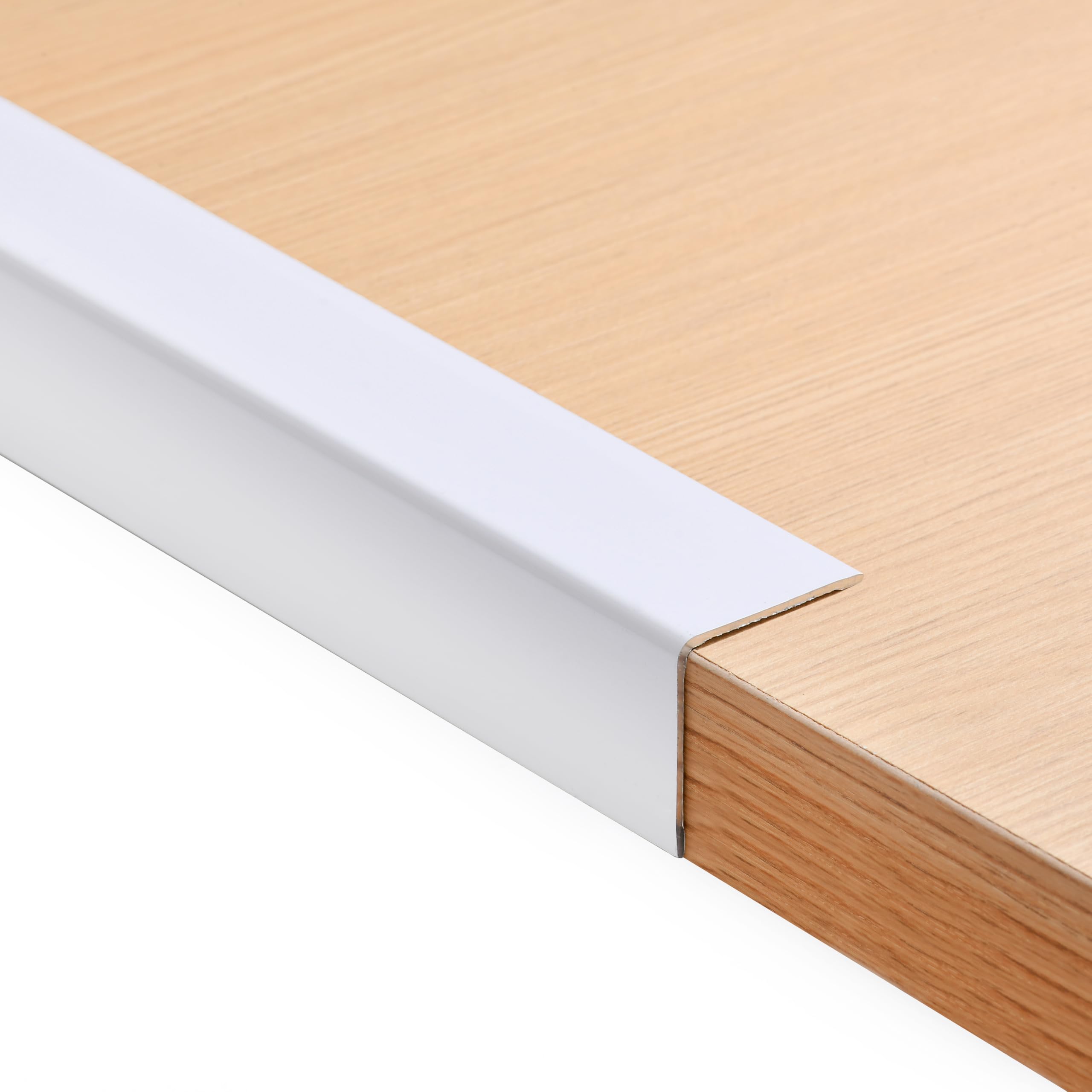 4pcs 5cm Aluminum Corner Guards Self-Adhesive,Metal Corner Protector for Wall Tile Edge Door Frame Cabinet Baseboard Protection and Decoration,Edging Molding Trim for Kitchen Islands(0.9m,White)