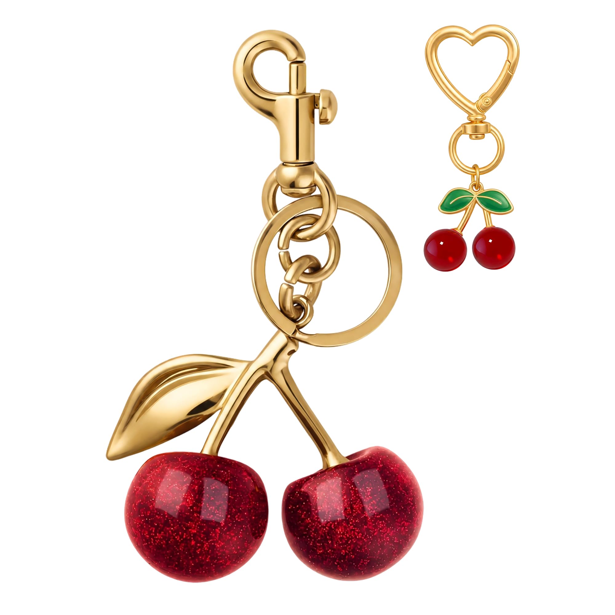 Keychain Cherry Bag Charms - Adorable Key Chains Women Cute for Handbags & Car Keys | Fashion Gift for Women-image-15