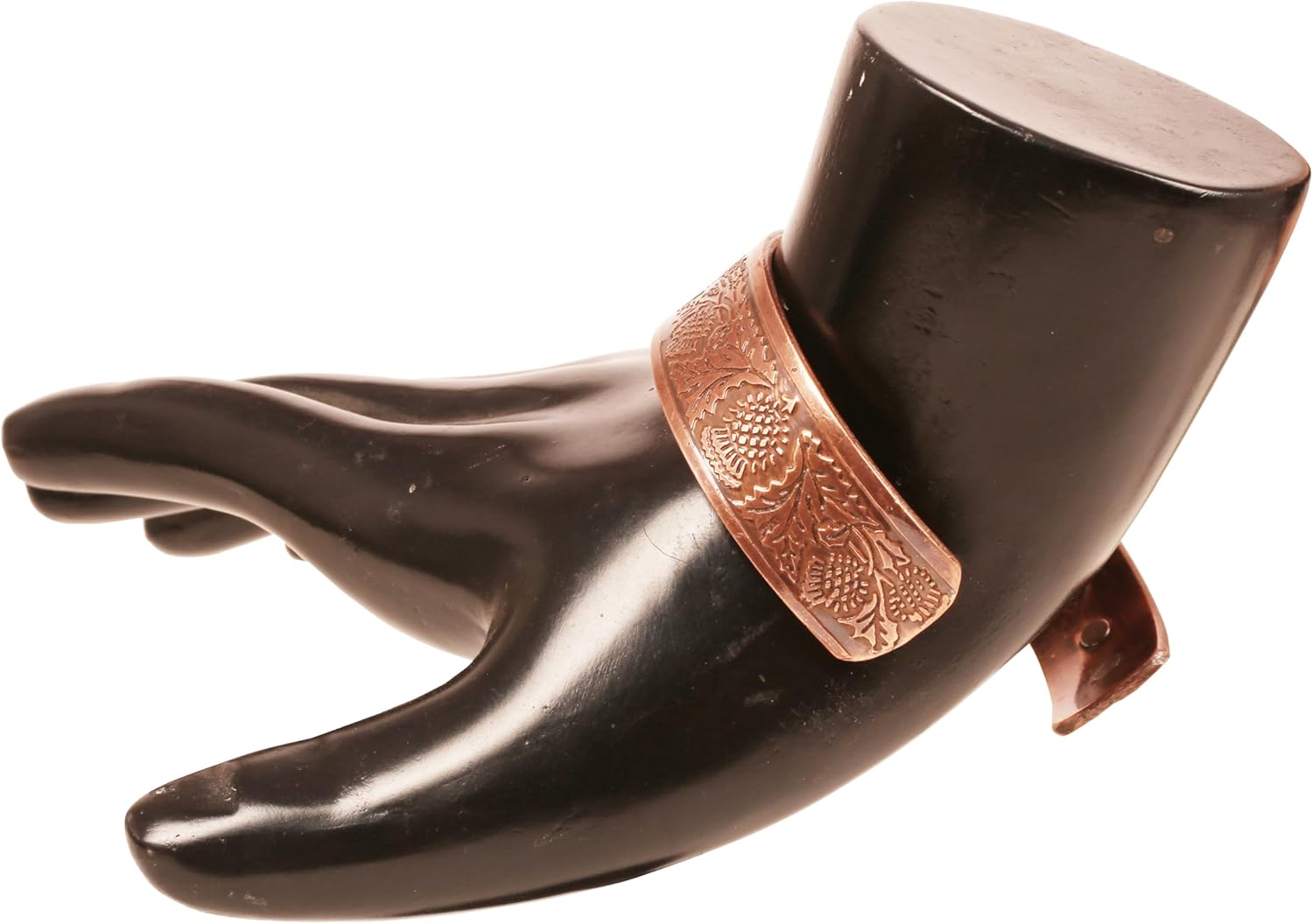 Touchstone Handcrafted Copper Bracelet Hand Forged with Solid and High Gauge Tibetan Style Engraved Cuff Jewelry For Women Men - Image 7