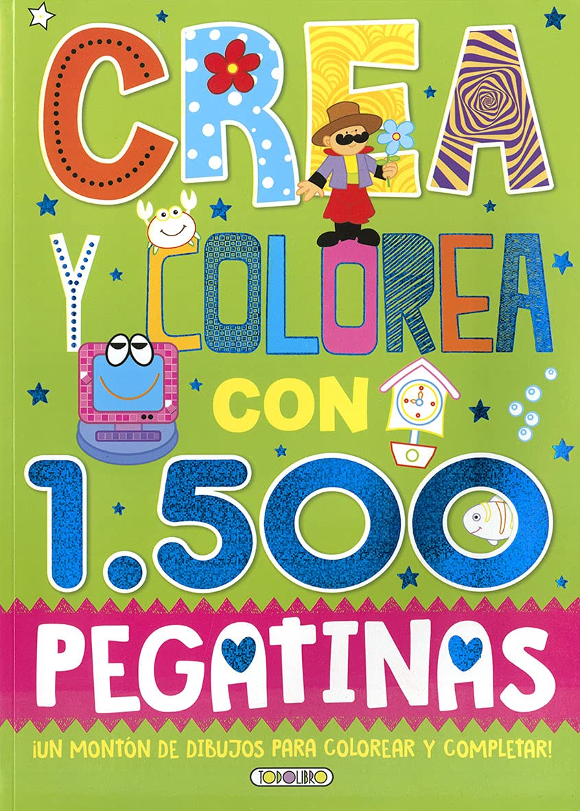 Crea y colorea con 1500 pegatinas Colorea por números: Libro de colorear animales para niños a partir de 5 años + bono: mandalas de animales