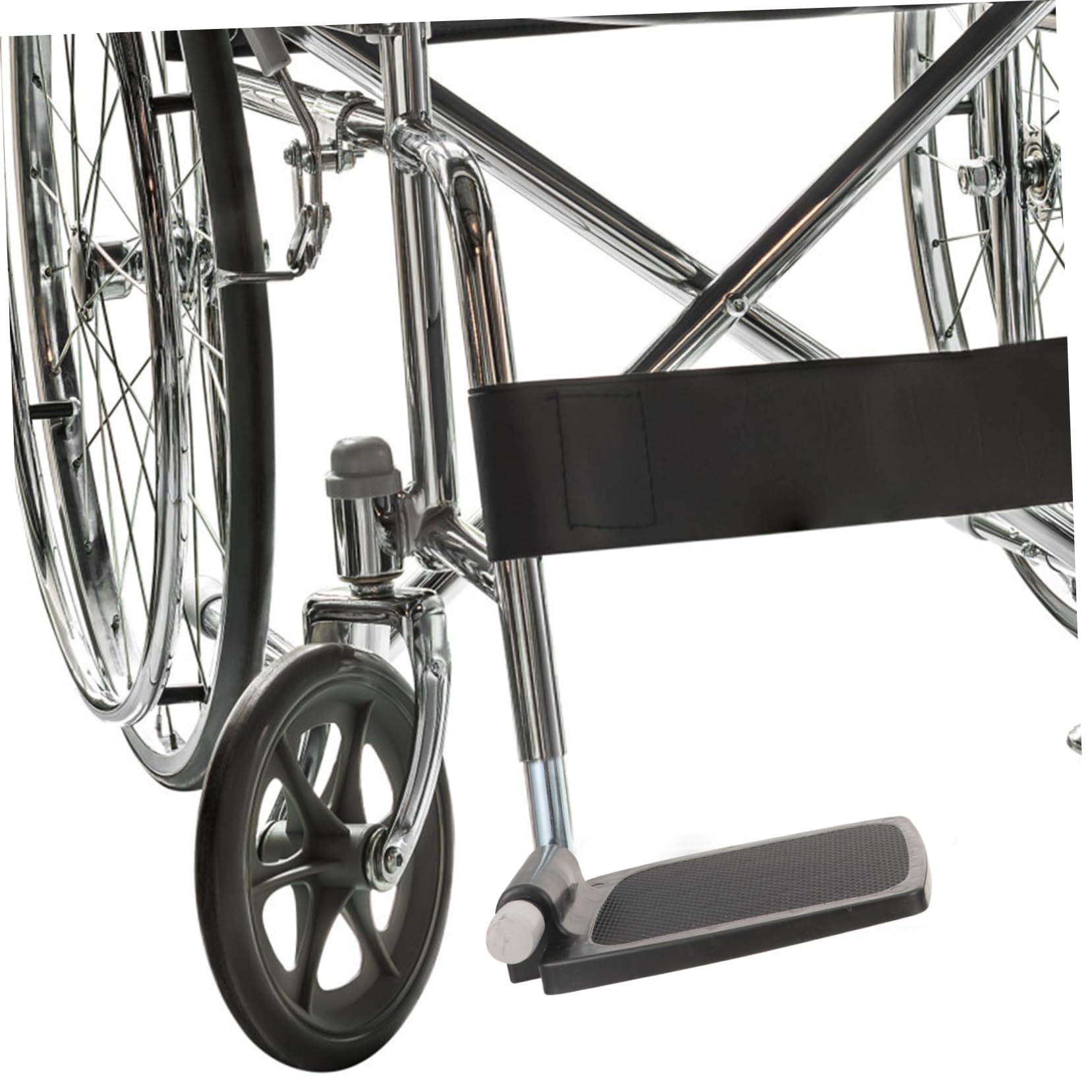 Beavorty Reposapiés para Silla de Ruedas con Poste, Pedal Antideslizante de Plástico, Adaptación y Soporte Estable para Personas Edades Color Aleatorio