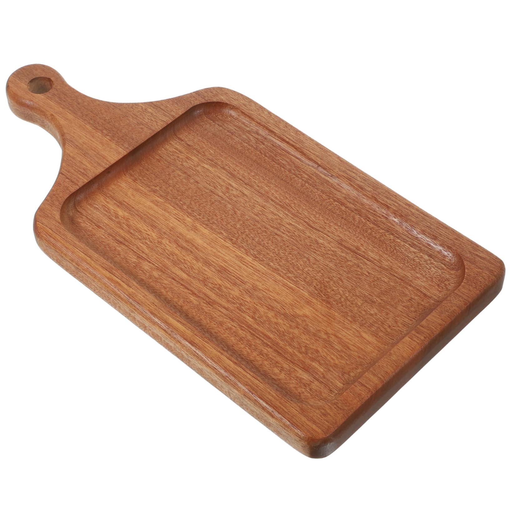 Planche à pizza en bois noble rectangulaire avec poignée de service pour apéritif