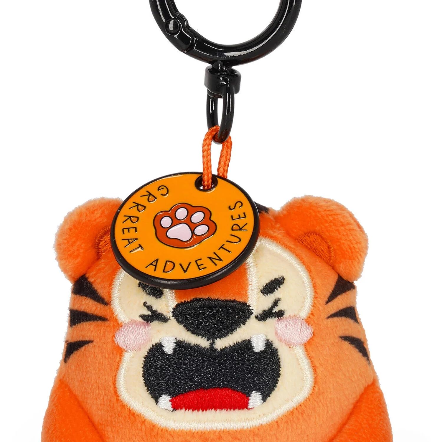 LEGAMI Stylo gel effaçable + porte-clés en peluche | Lot de 10 stylos avec encre effaçable thermosensible, gamme de couleurs d'encre, pointe de 0,7 mm | Motifs d'animaux mignons (tigre)