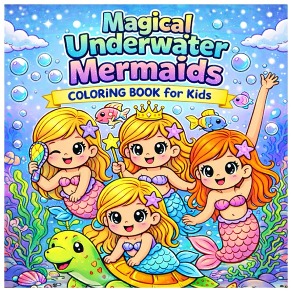Magical Underwater Mermaids: 22 Adorable Underwater Coloring Pages for Creative Kids