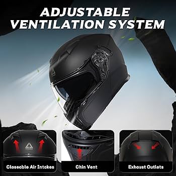 Amazon.com: TRIANGLE Modular Motorcycle Helmets for Men Flip