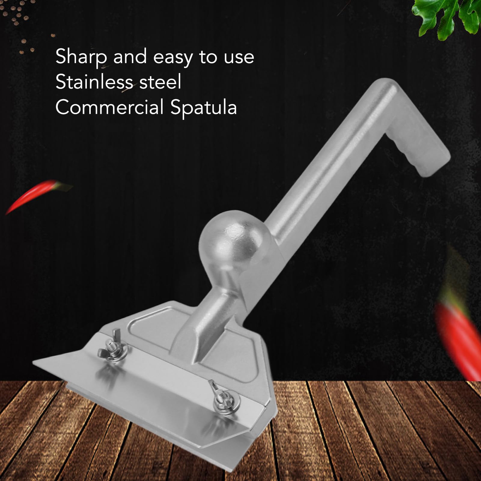 Grill Scraper, Griddle Scraper Commercial Grill Spatula Pizza Grill Spatula Burger Spatula with Blade Combination for Home Kitchen