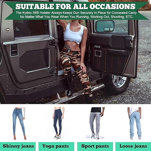 Miniatura 7 de M&P Shield EZ Holster, IWB KYDEX Holster Opcional Smith & Wesson M&P 0.354 in Shield EZ & S&W M&P 380 Shield EZ Pistol, funda interior de la cintura