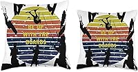 Vista 3 de Kitesurf Gifts and Surf Lover Tees by taiche Kitesurfers Be Up with The Boards Retro Style 2 - Almohada de 18 x 18 pulgadas, multicolor
