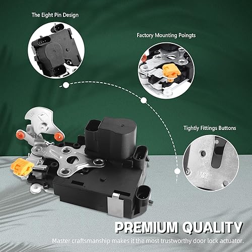 Miniatura 5 de OTUAYAUTO Actuador de cerradura de puerta delantera izquierda - Reemplazo para Chevy Silverado 1999-2007, Tahoe Suburban 2000-2006, GMC Yukon