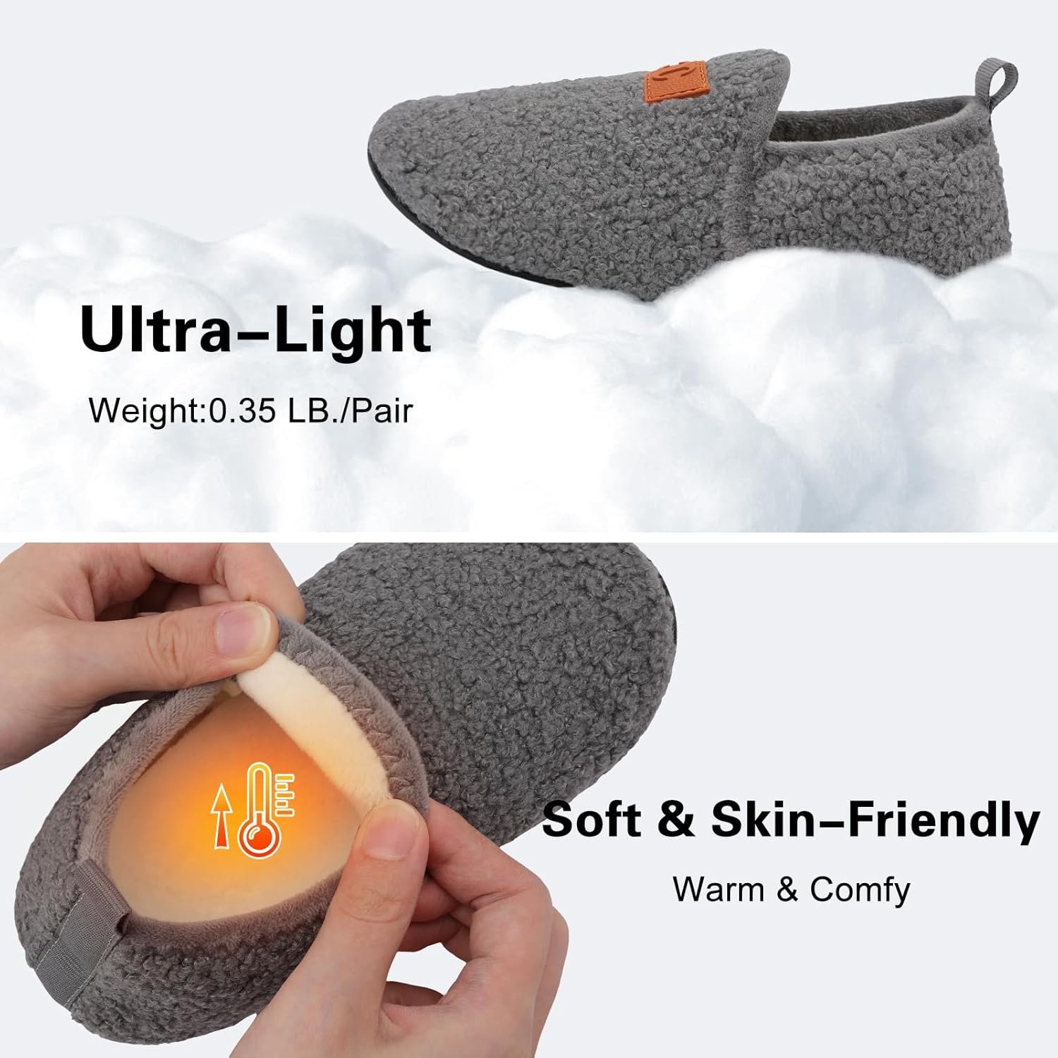 Scurtain Unisex Big Kids Little Kids Slippers Socks Artificial Woolen Slippers with Non-slip Rubber Sole for Big Boys Girls Little Boys Girls - Image 4